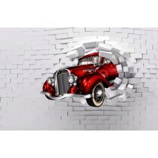 PAPERMOON Vintage Oldtimer 3D Tapete - Mehrfarbig, 4,5x2,8m