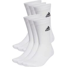αθλητικές κάλτσες adidas με επένδυση - 6 τεμάχια - λευκό/μαύρο - για νέους