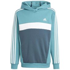 adidas Tiberio 3-Ρίγες Χρωματο-Μπλοκ Fleece Hoodie Παιδιά - Τουρκουάζ