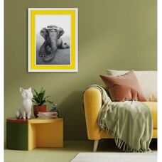 QUEENCE - Elefant - 40x50x2 cm - Hochformat - Bild