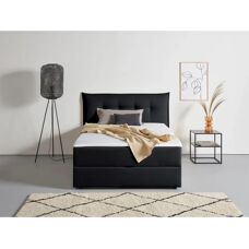 Andas Kederleicht Grau Boxspringbett - Komplettbett