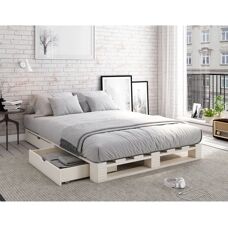 Home Affaire Alasco Massivkiefer Bett mit Stauraum