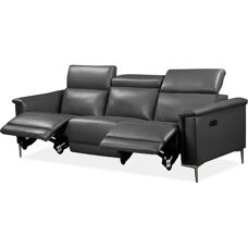 Places of Style Lund Grau 3-Sitzer Sofa - Sofa