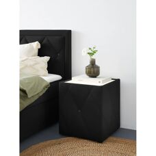 LEONIQUE - Alfie - 50x53x50 cm - Schwarz - Nightstand