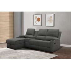 HOME AFFAIRE Napori Multimediasofa - L-Form Webstoff Sofa