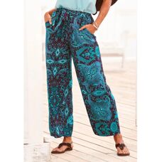VIVANCE Blaue Paisley Palazzohose - Hose