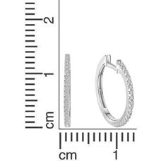 Firetti Weißgold Creolen - Schmuck Geschenk für Damen