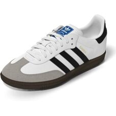 Baskets Adidas Originals Enfants Samba OG en Cuir - Blanc & Noir - Taille 5.5 - Publicité