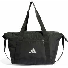 Mala desportiva Adidas para mulheres - (JE3223) preto/prateado metálico