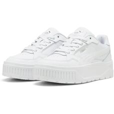 Puma Karmen II Idol Sneakers - Leder, Weiß-Silber - Sportliche Schuhe