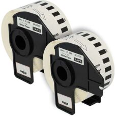 vhbw 2x Label Roll with Holder 38mm x 30.48m - Label Roll