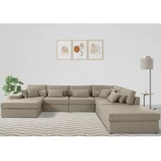 Raum.ID Florid U-Form Modulares Sofa - taupe - Couch