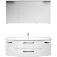 SAPHIR 4010 Weiß Hochglanz Badezimmermöbel-Set - Badmöbel