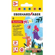 Eberhard Faber Mini Maxi Jumbo - Buntstifte - 6 Stück