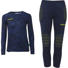 UHLSPORT Junior Goalkeeper Set - Marine/Fluo Yellow - 152