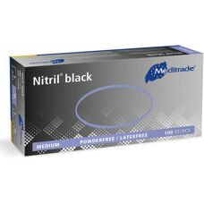 Meditrade Schwarze L Nitril Einweghandschuhe
