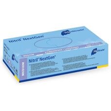 kaiserkraft Nitril-Einweghandschuhe - Blau, M, Lebensmittelkonform