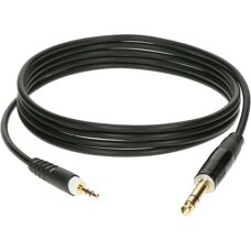 Klotz Kabel 30 CM Jack 3P - Mini Jack 3P, Czarny/Biały