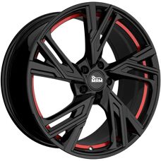 MAM Wheels Rs5 Alufelge - 7.5x17 ET 35 - Schwarz, Rot