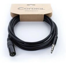Cordial EM 6 MV Ljudkabel - 6m, XLR & Jack, Svart