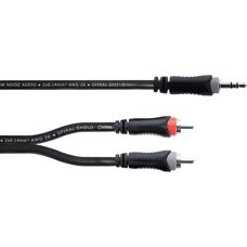 Cordial 14856 Audio Y-Adapter Kabel - 3m Zwart PVC