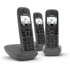 Gigaset AS490 Trio Telefono - Analogico/DECT, Nero