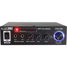 Chilitec Mini-HiFi-förstärkare CTA-100 - Stereo, Svart