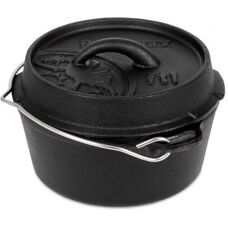 Petromax Gusseiserner Schmortopf ft1-t - 0,93L - Schwarz