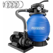 Deuba Monzana Pool Filtersystem - 10200 L/h, 25L Tank, 7-Wege-Ventil - Pooltyp