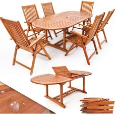 Set da Giardino Deuba - Tavolo e Sedie in Eucalipto FSC