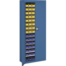 Dulap de depozitare Mauser - Albastru, 1740x680x280mm, 90 cutii