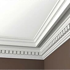 Profhome 150110 White Cornice Moulding - Cornice moulding