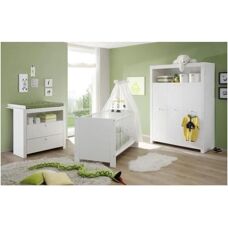 Ensemble chambre bébé Olivia - 70x140 cm, armoire, table à langer - Mobilier bébé - Publicité