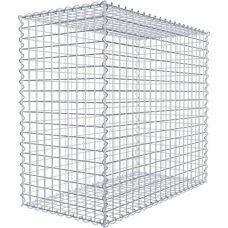 Gabion Silber - 100x90x50 cm Gitter 5x5 cm - Made in Germany