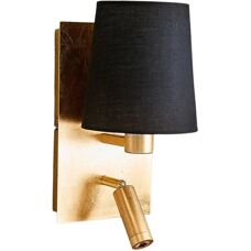 Lindby Wall Lamp Aiden Modern Black & Gold Adjustable Reading Light