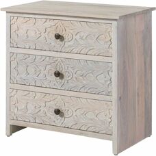 Massivmoebel24.de Kommode Mango 80x48x78 weiß - Kommode
