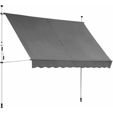 MUCOLA Gris 250x120cm Toldo de balcón - Protección solar