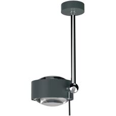 Top Light Puk Maxx Side Single Deckenleuchte - 10/30/40cm, Schwarz Matt-Chrom