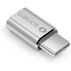 Sonero UA110 - USB-C naar Micro-B Adapter - Grijs Zilver