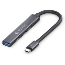Purelink Sonero USB-C Hub - 4 Poorten - Space Grey