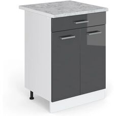 Armario de cocina Vicco R-Line - 60cm Antracita y Blanco