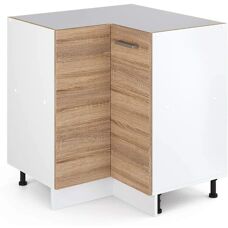 Gabinete de esquina Vicco R-Line 75,6 cm - Sonoma/Blanco