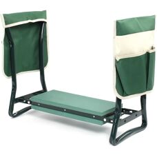 Toboli Gartenkniebank - Faltbar, Komfort, Werkzeugtaschen