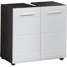 Trendteam Weiß & Sardegna Grau Badezimmer Schrank - Badmöbel