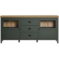 TrendTeam Stanton Landhaus Sideboard - Grün & Eiche
