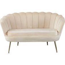 SALESFEVER Clam Beiges Sofa - Muscheldesign - 136cm