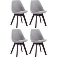 Juego de 4 Sillas Borneo V2 en Tela - Moderno y Elegante