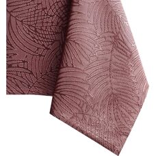 AmeliaHome Gaia - Pink Vegetal Square Tablecloth 140x140cm