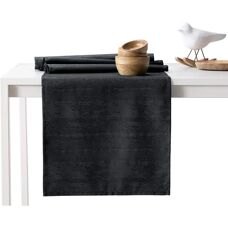 VESTA Tovaglia nero pressato moderno 30x80 - tafelkleed