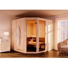 FinnTherm Innensauna Family - Nordische Sauna mit Glastür